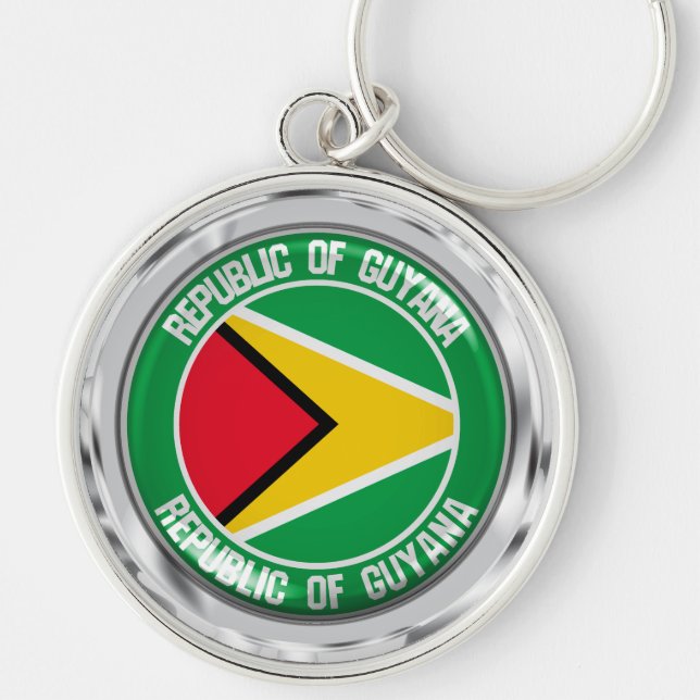 Llavero Emblema redondo de Guyana (Frente)