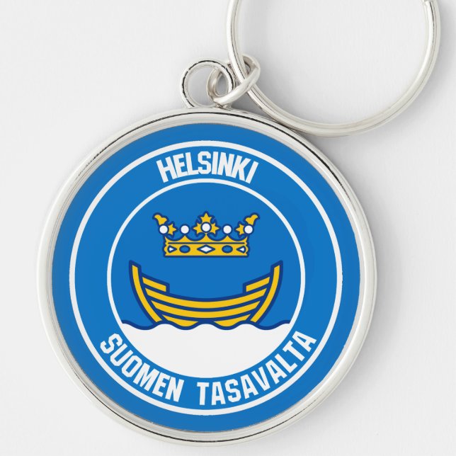 Llavero Emblema redondo de Helsinki (Frente)