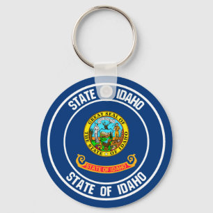 Llavero Emblema redondo de Idaho