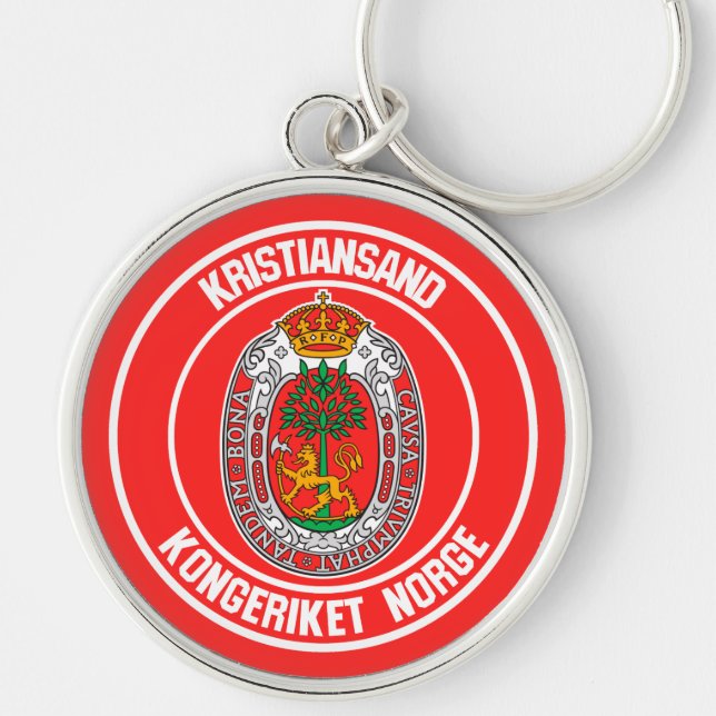 Llavero Emblema redondo de Kristiansand (Frente)