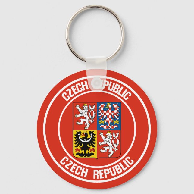 Llavero Emblema redondo de la República Checa (Anverso)