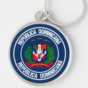 Llavero Emblema redondo de la República Dominicana