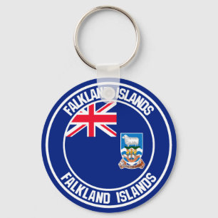 Llavero Emblema Redondo de las Islas Malvinas