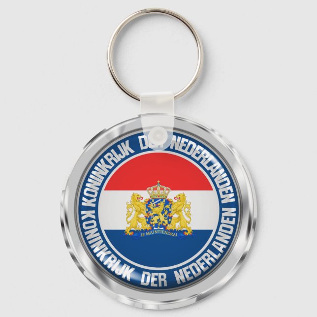 Llavero Emblema redondo de los Países Bajos (Anverso)
