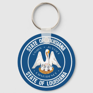 Llavero Emblema redondo de Luisiana