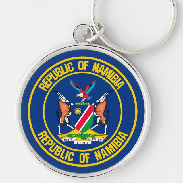 Llavero Emblema Redondo de Namibia (Frente)