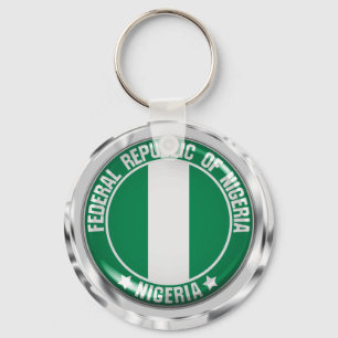 Llavero Emblema Redondo de Nigeria