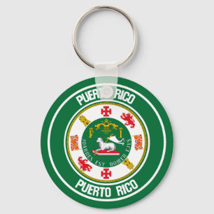 Llavero Emblema redondo de Puerto Rico