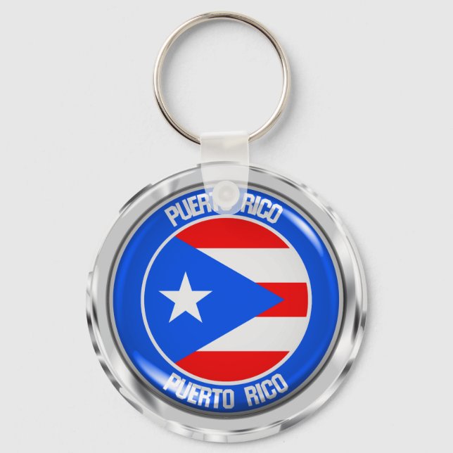 Llavero Emblema redondo de Puerto Rico (Anverso)
