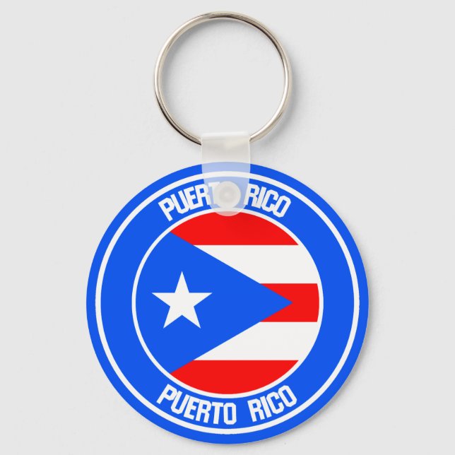Llavero Emblema redondo de Puerto Rico (Anverso)