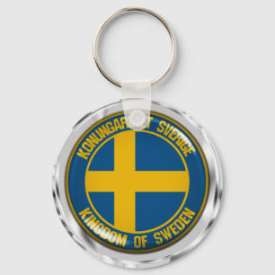 Llavero Emblema redondo de Suecia