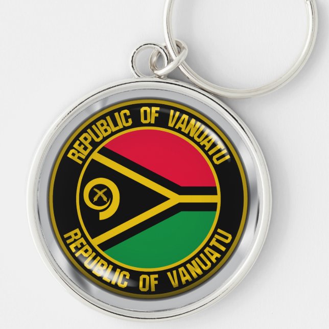 Llavero Emblema redondo de Vanuatu (Frente)