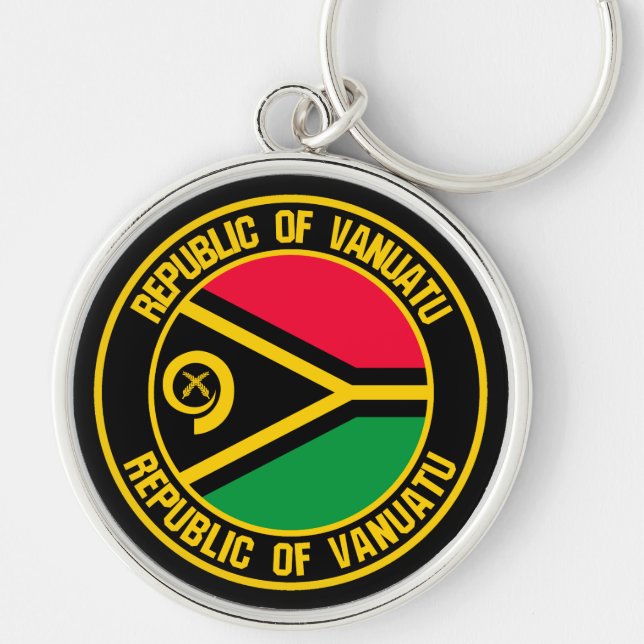 Llavero Emblema redondo de Vanuatu (Frente)