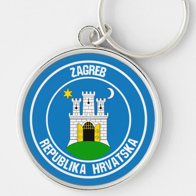 Llavero Emblema redondo de Zagreb (Frente)