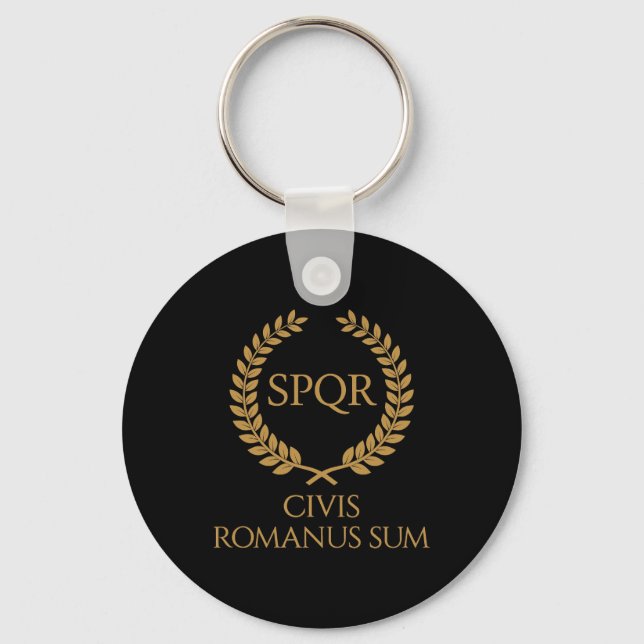 Llavero Emblema Romano SPQR – Civis Romanus Sum Cresta de  (Anverso)