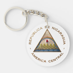 Llavero emblema símbolo bandera país Nicaragua escudo arma
