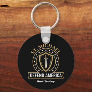 Llavero Emblema táctico Escudo Defiende América San Miguel
