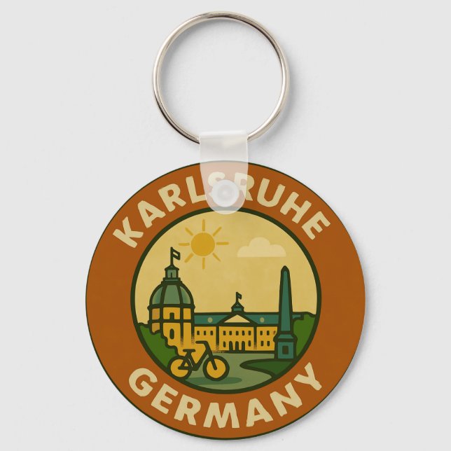 Llavero Emblema Urbano Alemán de Karlsruhe (Anverso)
