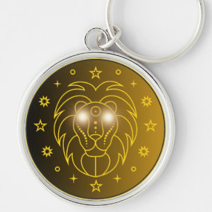 Llavero Emblema zodiacal de Leo Símbolo celeste minimali