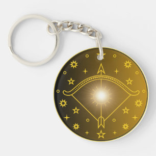 Llavero Emblema Zodiacal Sagitario Símbolo Celestial Mínim