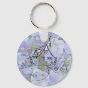 Llavero Embroidería y Petunias