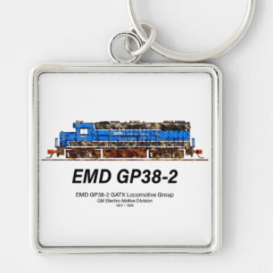 Llavero EMD GP38-2 Locomotora diesel GATX azul y blanco