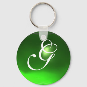 Llavero EMERALD MONOGRAM, verde