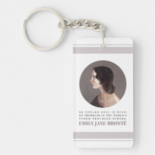 Llavero Emily Bronte Retrato y Cita - Sin Alma de Cobarde