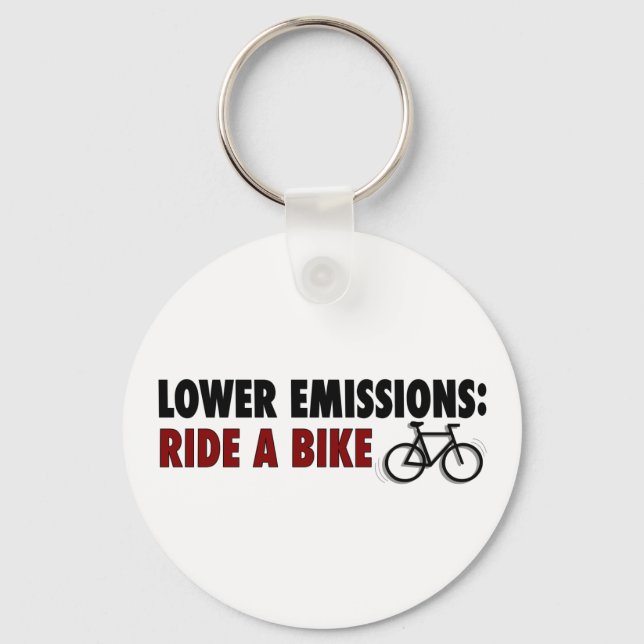 Llavero Emisiones Más Bajas En Bicicleta (Anverso)