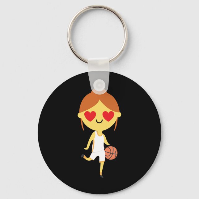 Llavero Emoji Chica de baloncesto (Anverso)