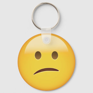 Llavero Emoji confusa de la cara