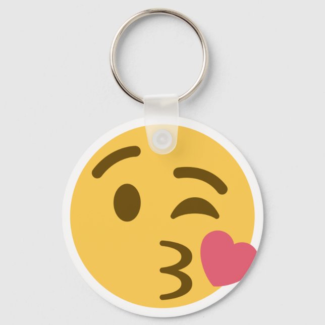 Llavero Emoji de besos (Anverso)