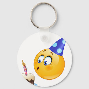 Llavero emoji de cumpleaños