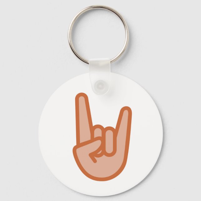 Llavero Emoji De Guay Rock On Hand (Anverso)