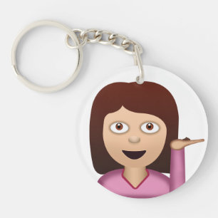 Llavero Emoji de la persona del mostrador de información