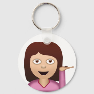Llavero Emoji de la persona del mostrador de información
