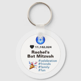 Llavero Emoji de medios sociales Bat Mitzvah o Bar Mitzvah