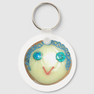 Llavero Emoji de pelo azul Arte Imprimir/Gráfico