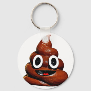 Llavero emoji de poop graciosa