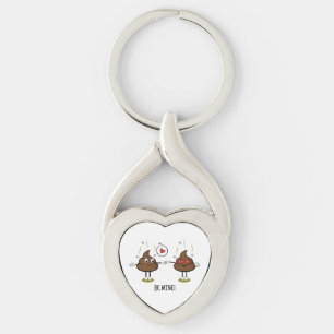 Llavero Emoji de popó personalizada Pareja de amor