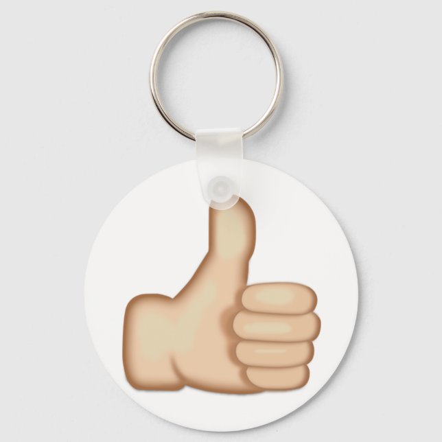 Llavero Emoji de Rótulo de Thumbs Up (Anverso)