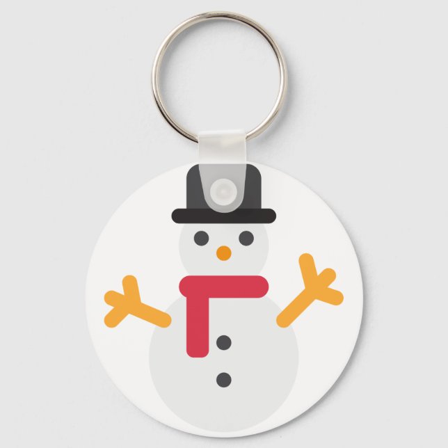 Llavero emoji de snowman de los navidades (Anverso)