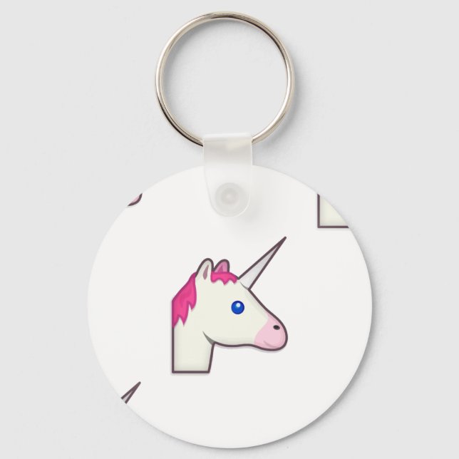 Llavero emoji de unicornio (Anverso)