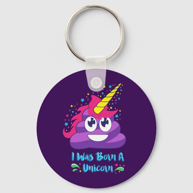 Llavero Emoji de Unicornio Nacida (Anverso)