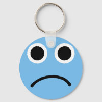 Emoji emoticono de cara triste azul desaprobador
