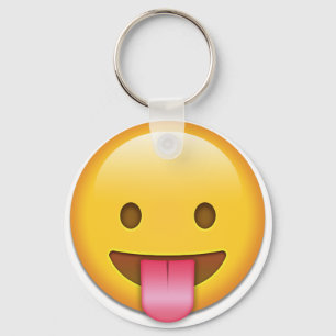 Llavero Emoji engañosa de la lengua de salida