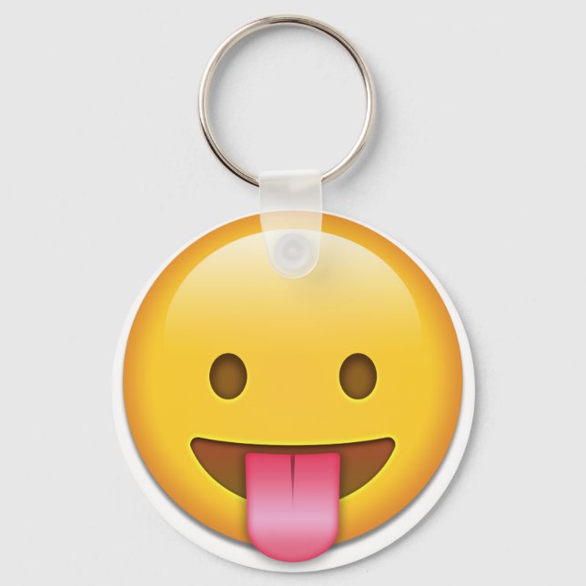 Llavero Emoji engañosa de no hablar (Anverso)