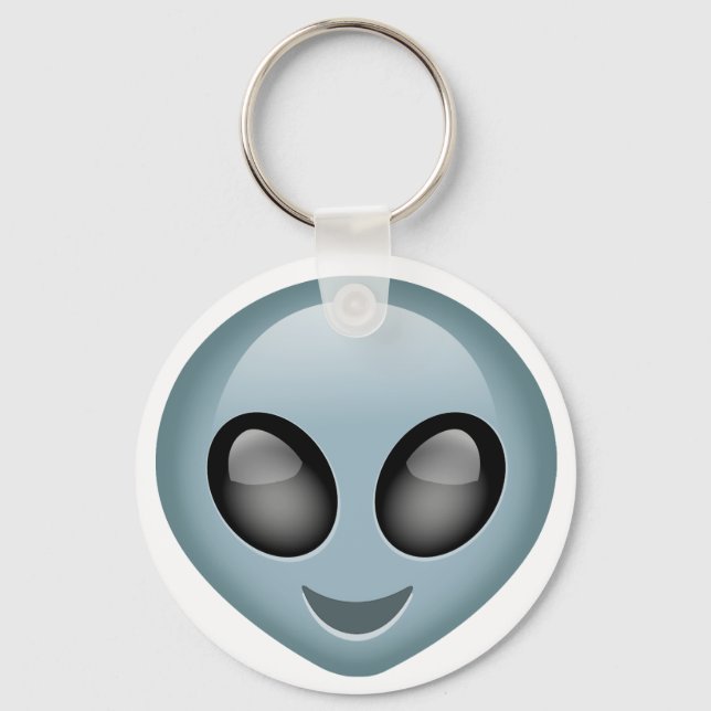Llavero Emoji extraterrestre (Anverso)