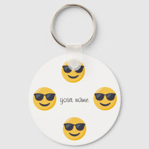 Llavero Emoji Face  and '' Your Name Here "