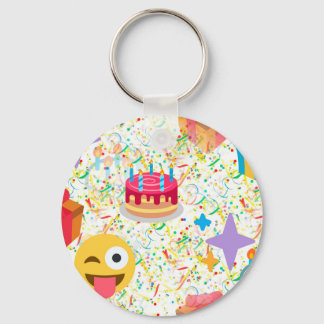 Llavero emoji feliz de cumpleaños